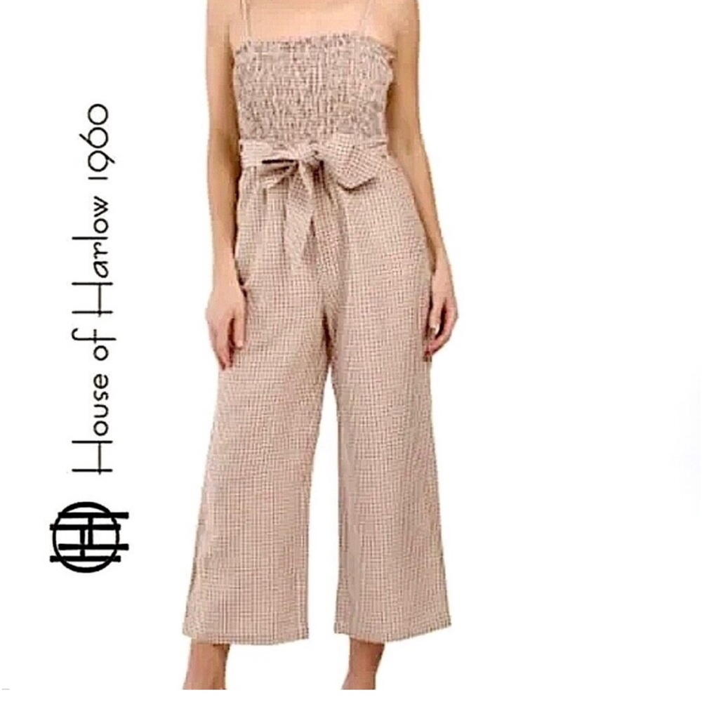 House of Harlow gingham jumpsuit.